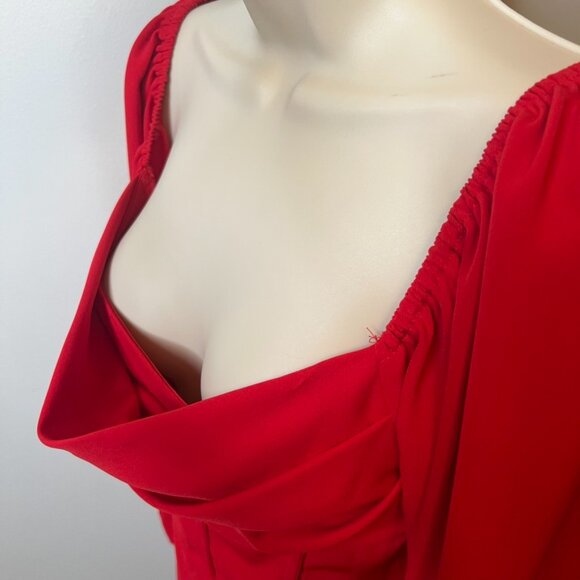 Princess Polly "Lillie" Long Sleeve Red Dress (6) - Picture 6 of 16